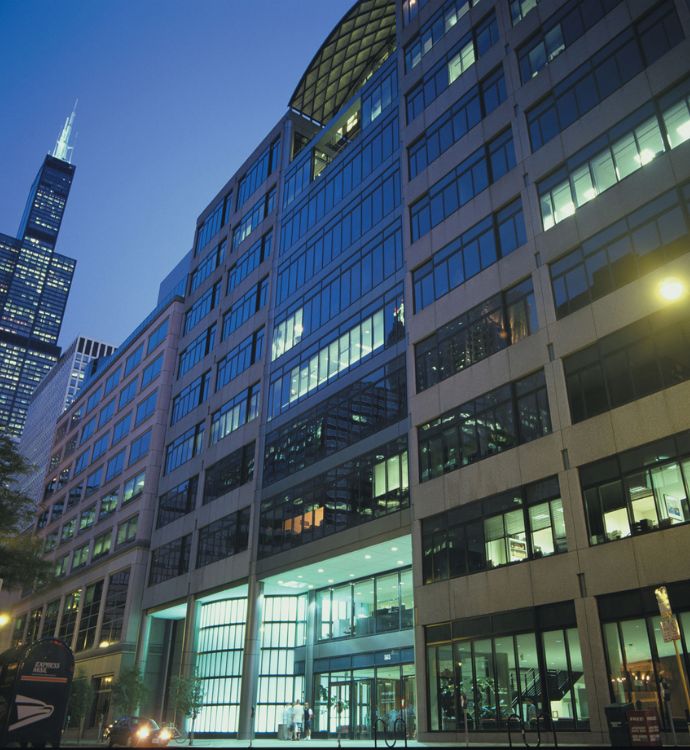 Conviser Law Center at night