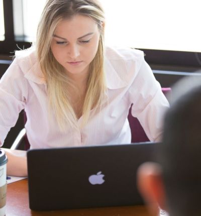 Student working at Chicago-Kent