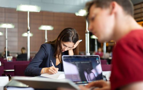 Chicago-Kent students studying